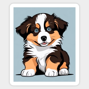 Australian Shepherd Puppy Roly Poly Baby Sticker